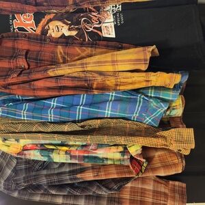 ****UNLISTED*****MYSTERY PICKEDVintage CUSTOM BLEACHED  Flannel Shirt